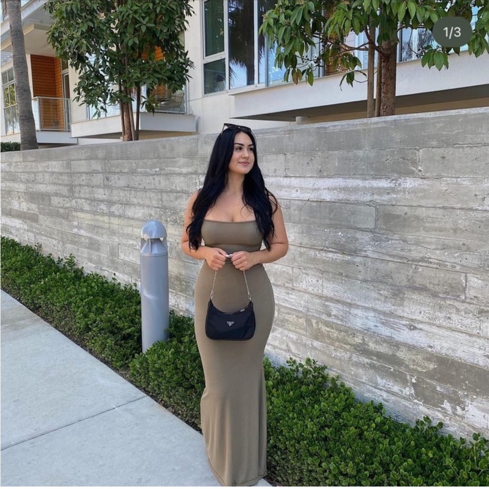 Skims brand new fits everyone sold out army green dress